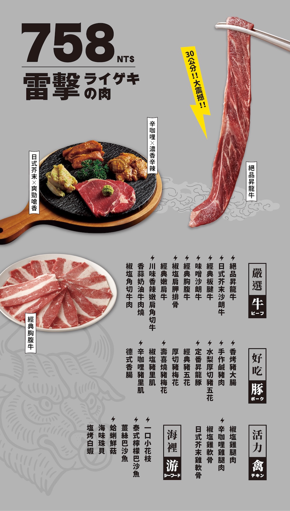 雷擊の肉